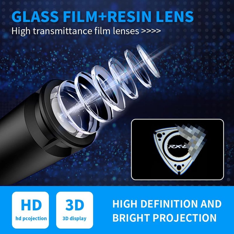 uunonaha 2 قطع RX8 ضوء ترحيب سيارة باب إسقاط LED ضوء ظل الباب ضوء بركة متوافق مع ملحقات RX8 - Image 3